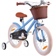 Vintažinio stiliaus dviratukas su pagalbiniais ratukais Macaron 16" 